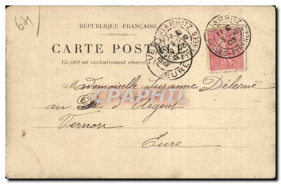 Biarritz - Le Port des Pêcheurs — éditeur non identifié, n° de série non visible — Verso