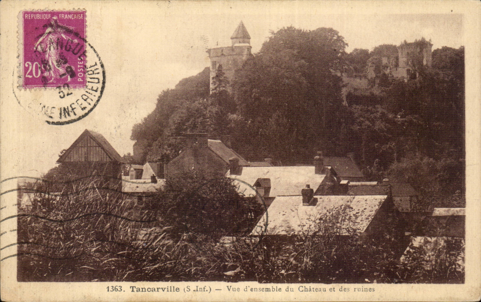 Tancarville - Vue du Chateau - CPA 