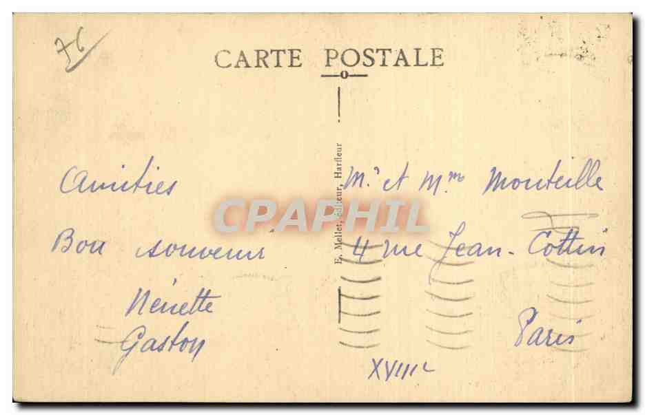 Tancarville - Vue du Chateau - CPA  — Rückseite