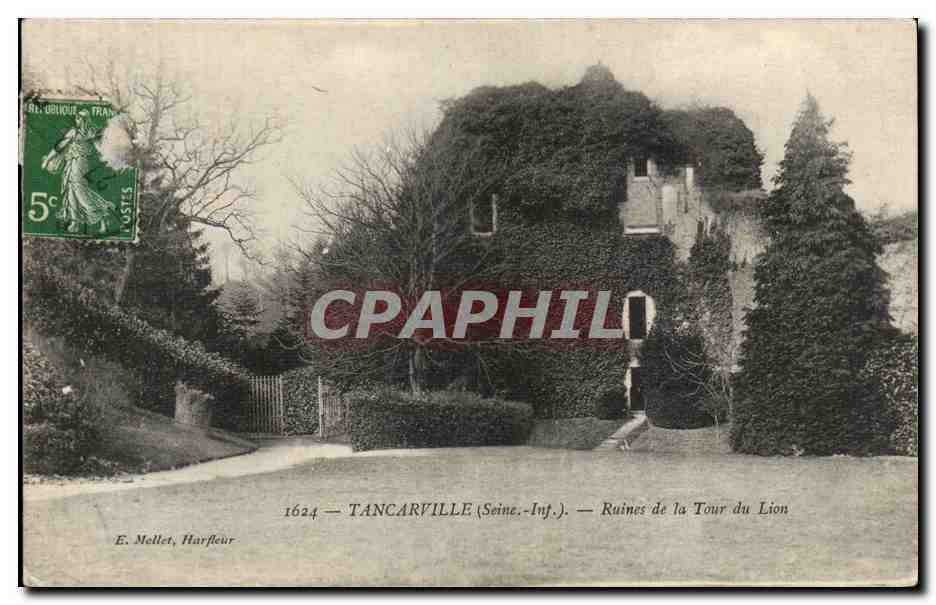 Tancarville - Ruines de la Tour du Lion - CPA 