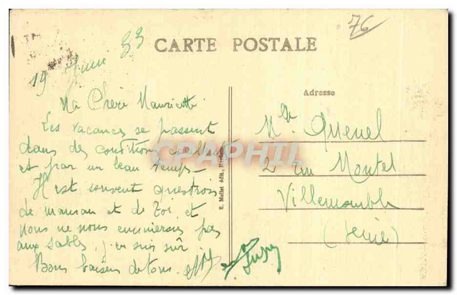 Tancarville - Entree du Chateau - CPA  — Rückseite