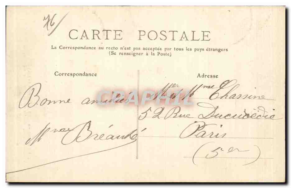 Tancarville - Environs de Lillebonne - Ruines de la Chapelle - CPA  — Rückseite