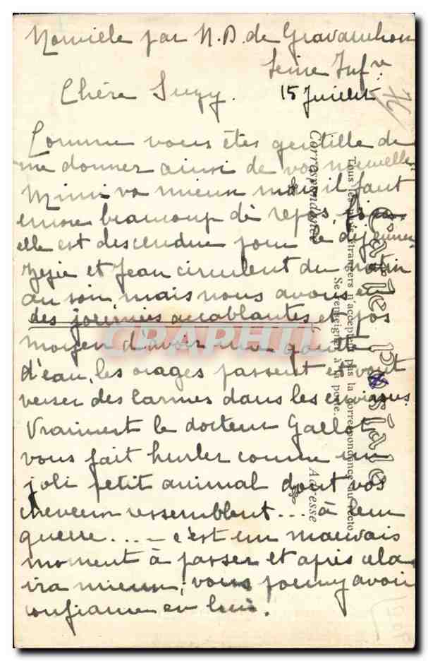 Tancarville - La Tour Coquesart - CPA  — Rückseite
