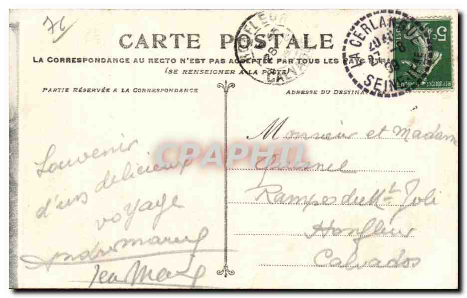 Tancarville - Ruines de l Ancien Chateau et de la Chapelle - CPA  — Rückseite