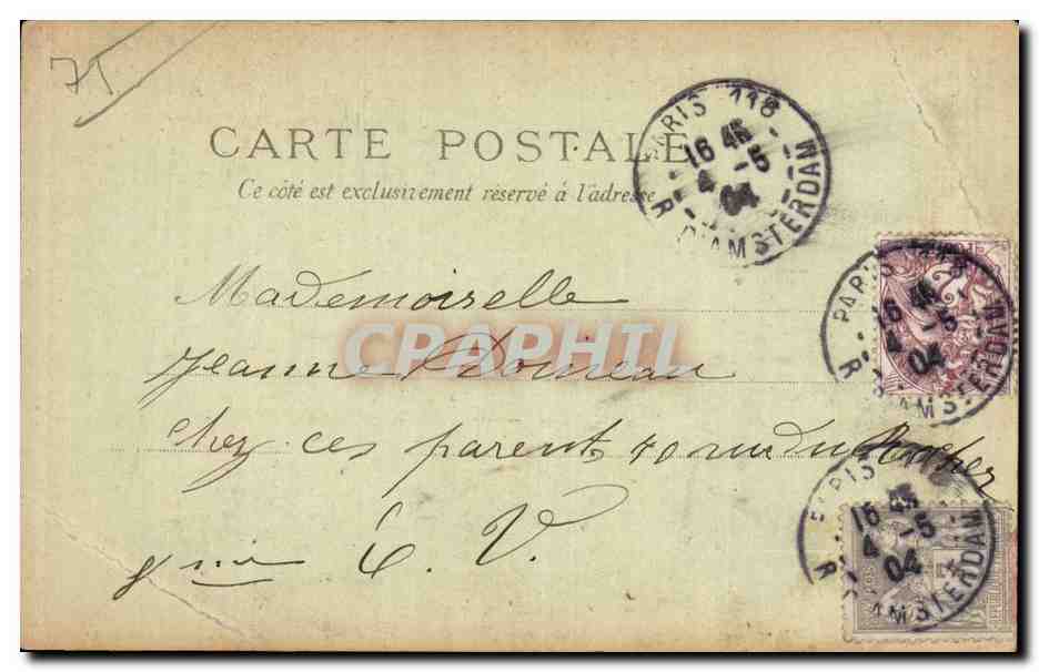Paris - 6 - Saint Germain des Pres - CPA  — Rückseite