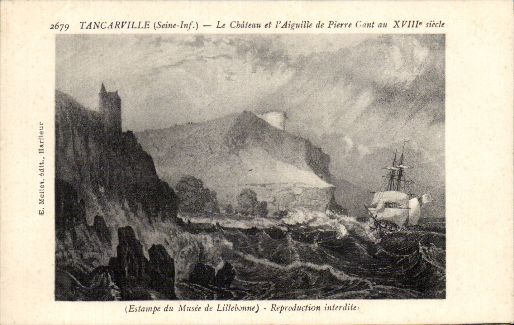 Tancarville - Le Chateau et l Aiguille de Pierre Gant au XVIII siecle - CPA 