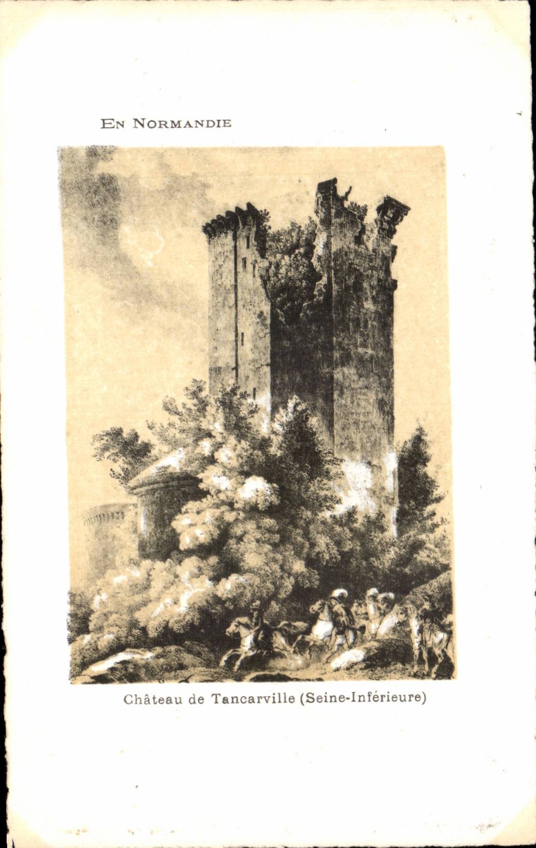 Tancarville - Le Chateau - Tableau - CPA 
