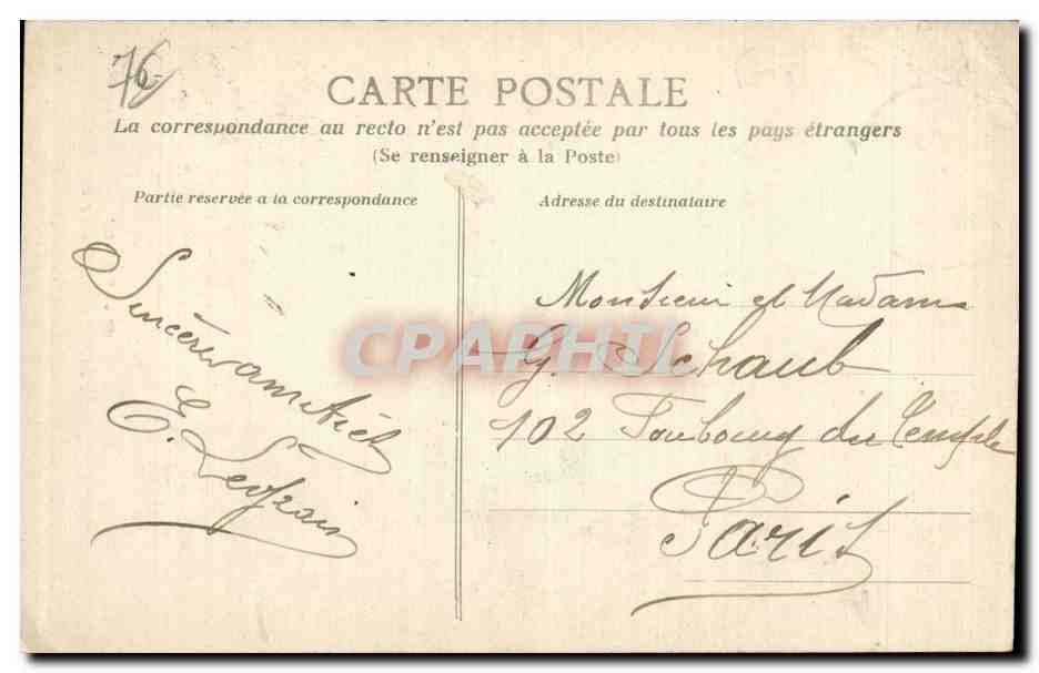 Le Havre - La Foret de Montgeon - CPA  — Rückseite