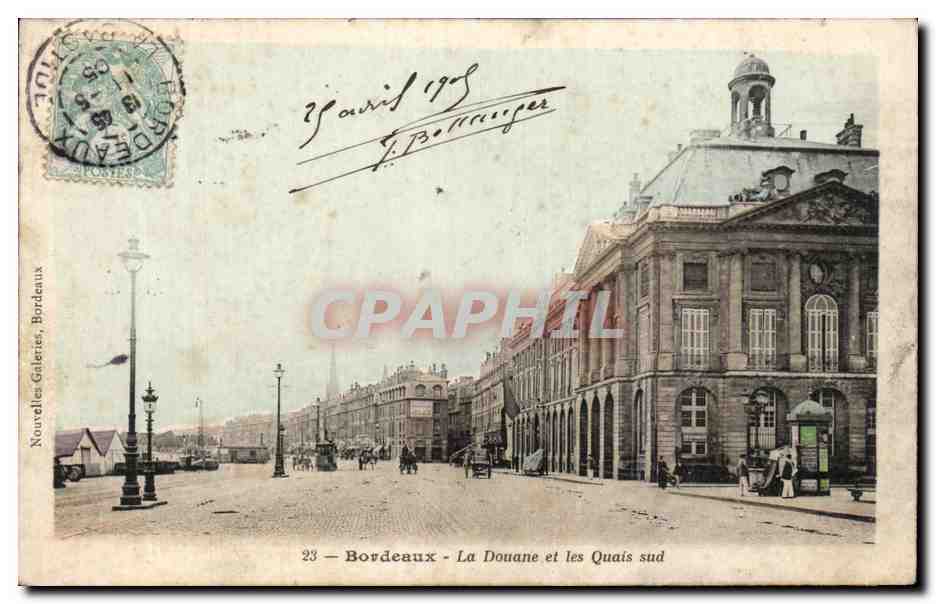Bordeaux - La Douane et les Quais - CPA 