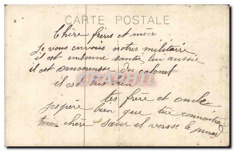CARTE PHOTO Soldats Militaria Camp de Mailly — Rückseite
