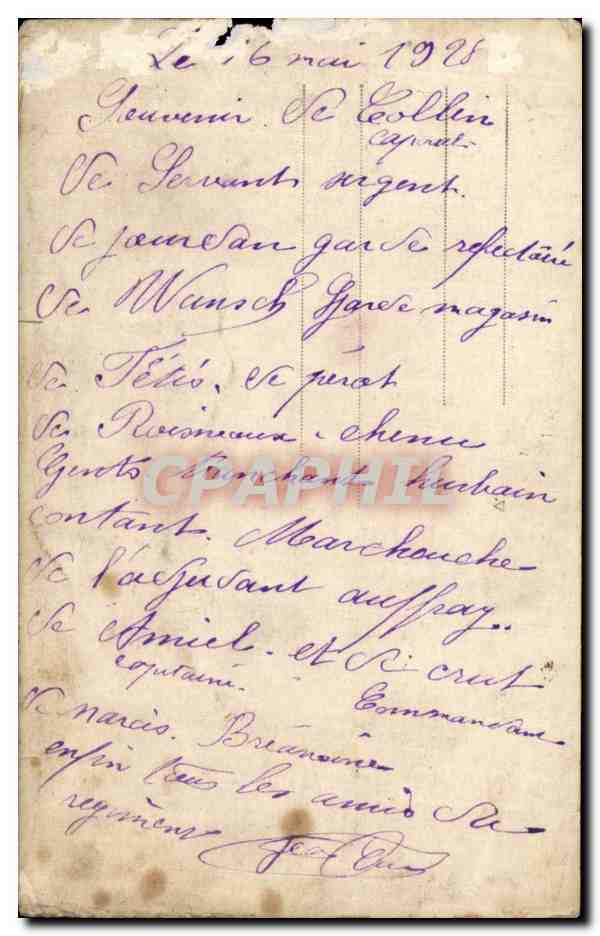CARTE PHOTO Soldat Militaria  — Rückseite