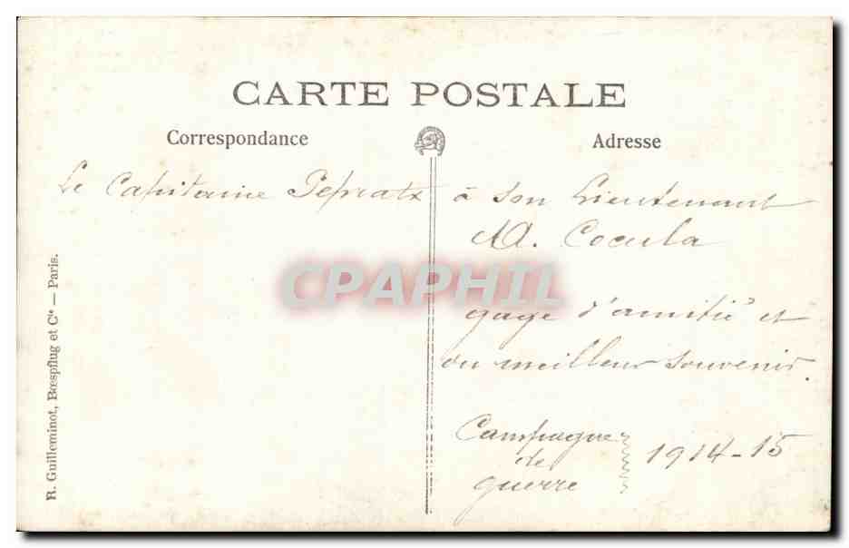 CARTE PHOTO Soldat Militaria  — Rückseite