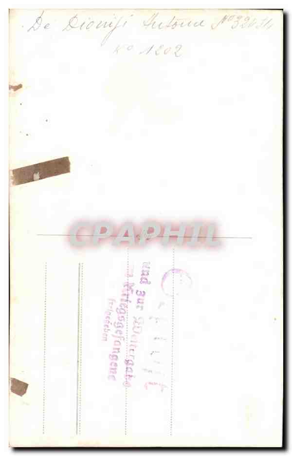 CARTE PHOTO Soldat Militaria  — Rückseite