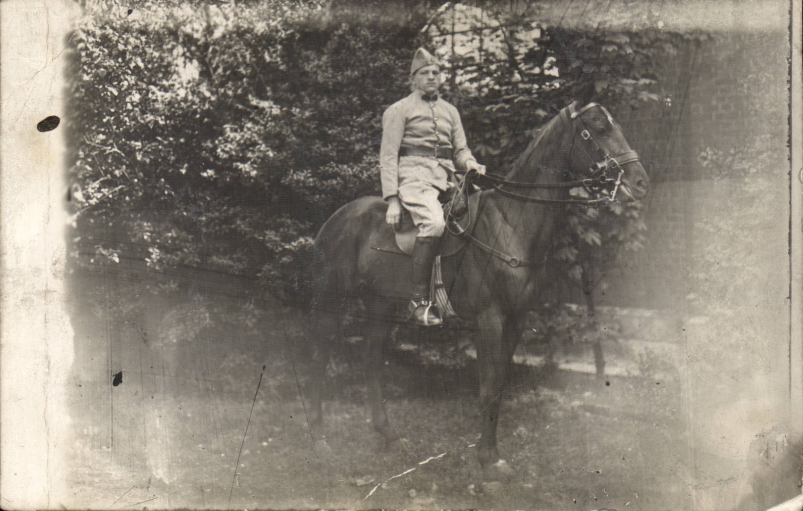 CARTE PHOTO Soldat Militaria Cavalier