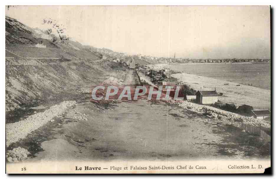 Le Havre - Plage et Falaises Saint Denis - CPA 