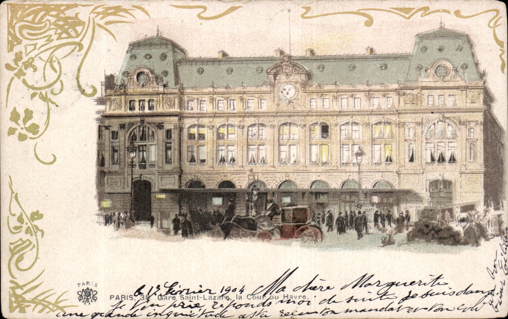 Paris - 8 - Gare Saint Lazare - Cour du Havre - CPA 