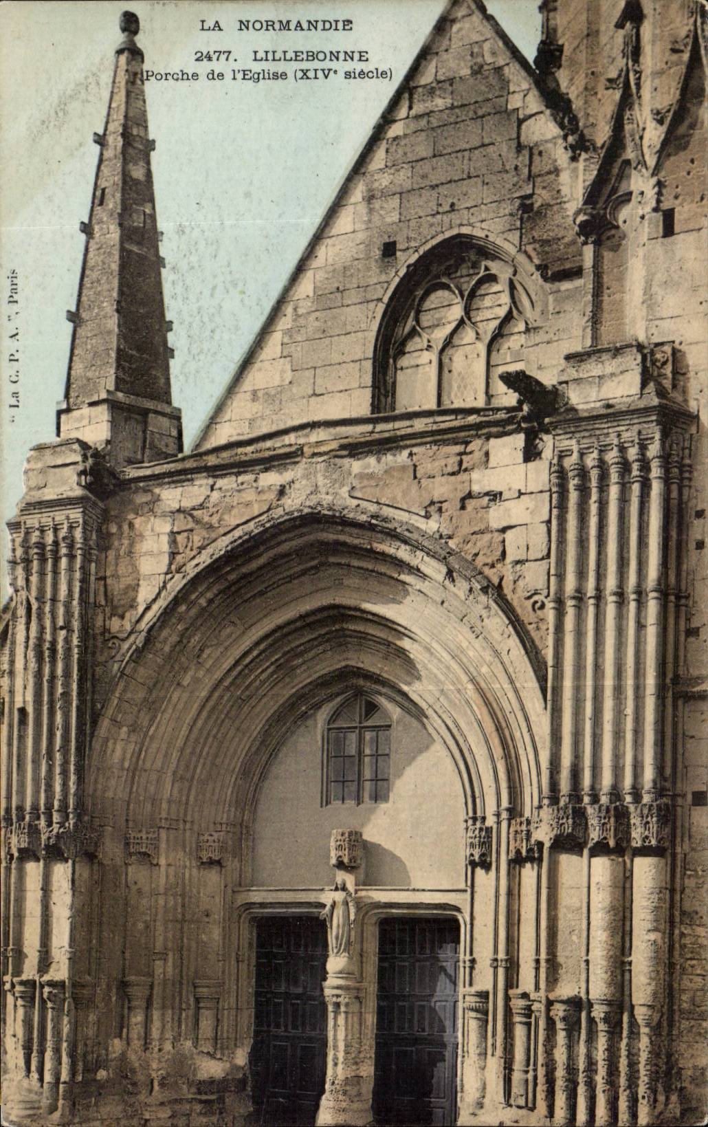 Lillebonne - Porche de l Eglise - CPA 