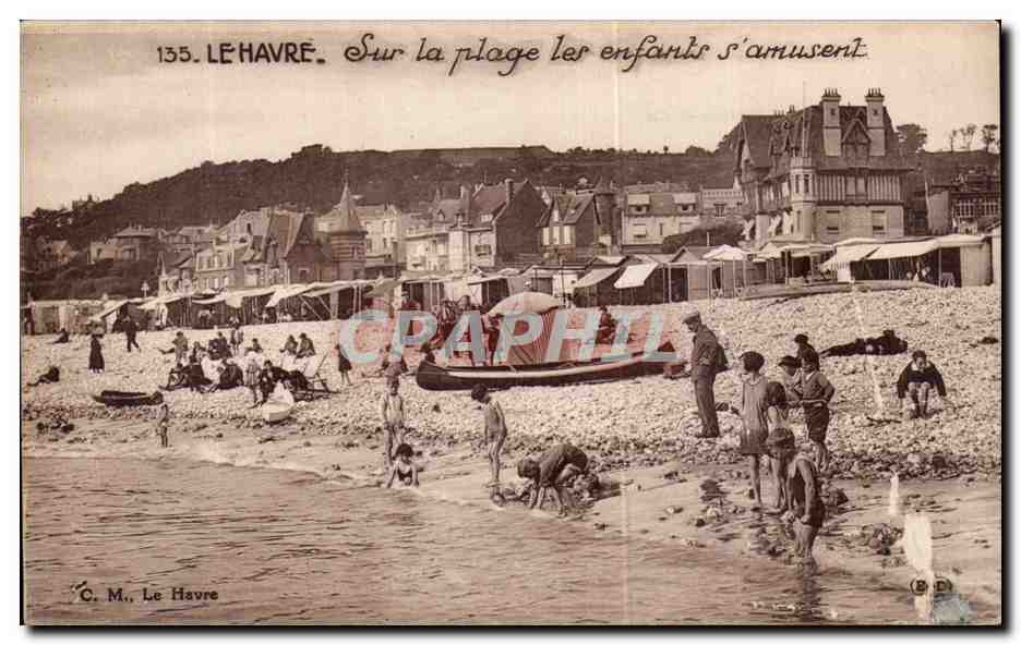 Le Havre - La Plage - Les enfants s amusent - CPA 