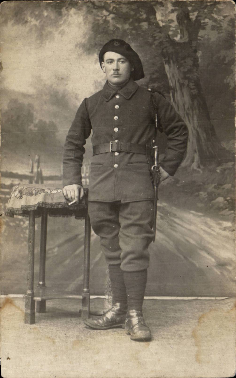 PHOTO Militaria Soldat Chasseur alpin 1922