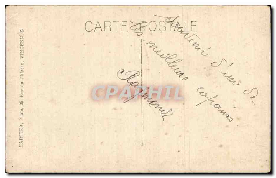 CARTE PHOTO Militaria Soldat — Rückseite