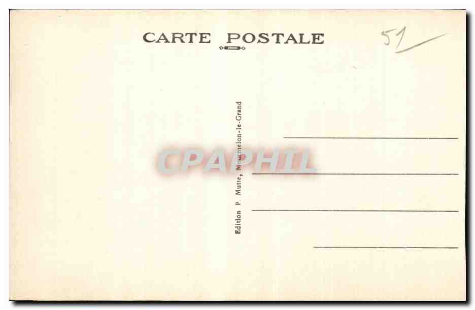 Mourmelon le Grand - Camp de Chalons - Un Char Mark Cinq Militaria - Tank - CPA  — Back
