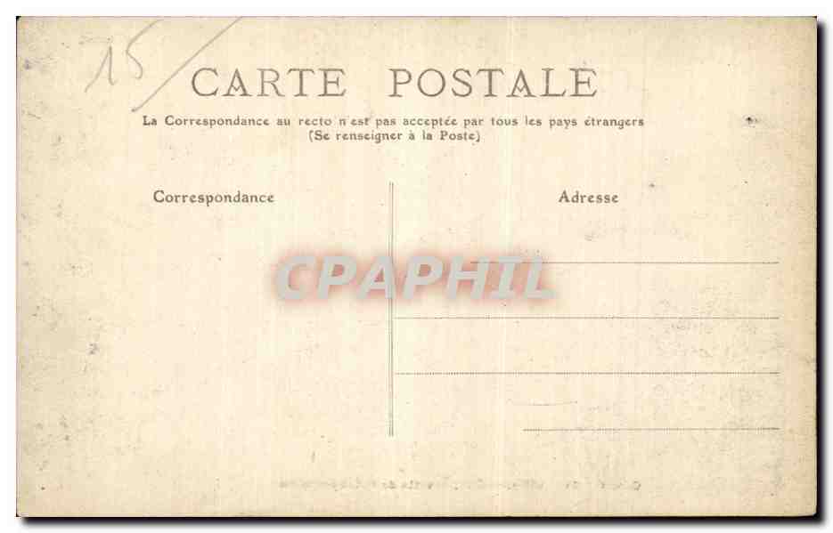 CPA Cantal Vic sur Cete Buvette de l etablissement — Verso