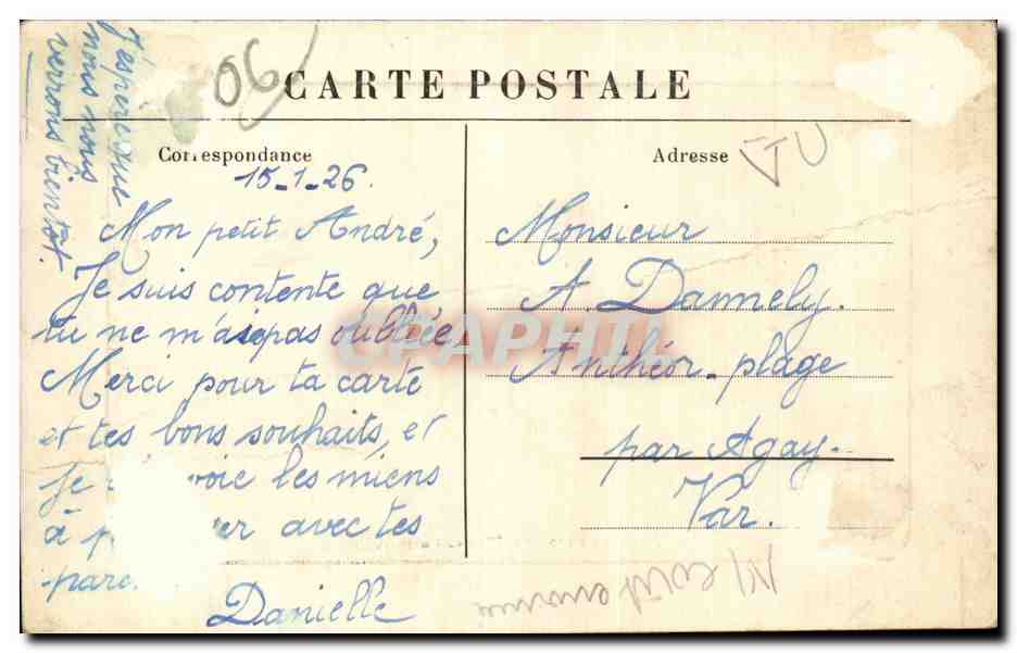 Juan les Pins - La Plage - La Pinede - CPA  — Rückseite