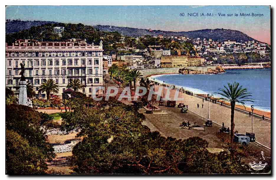 Nice - Vue sur le Mont Baron - CPA 