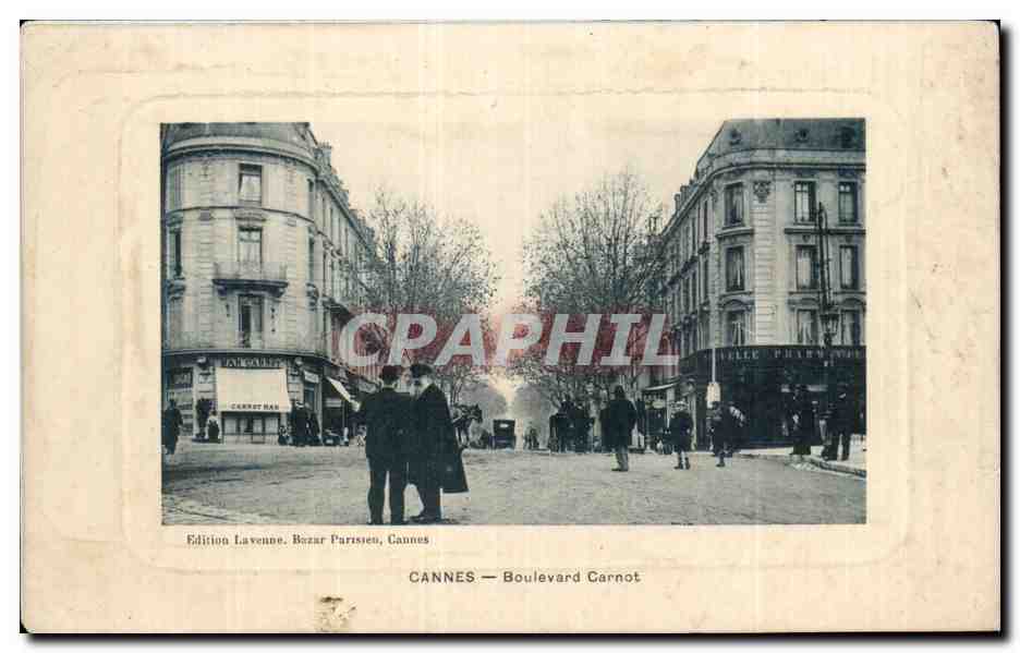 CANNES — Boulevard Carnot — Édition Lavenne, Bazar Parisien, Cannes