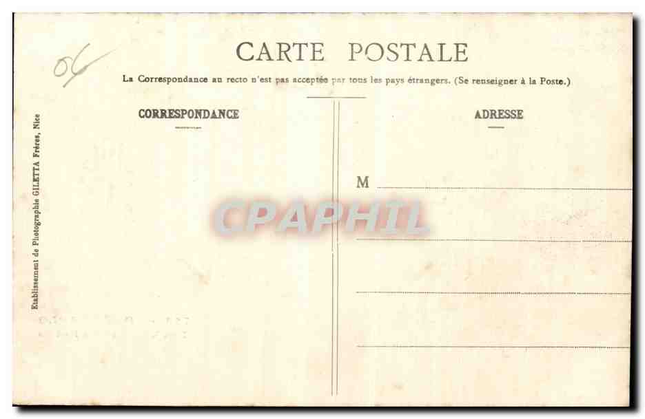 Monaco - Monte Carlo - Les Villas et Les Hotels - CPA  — Rückseite