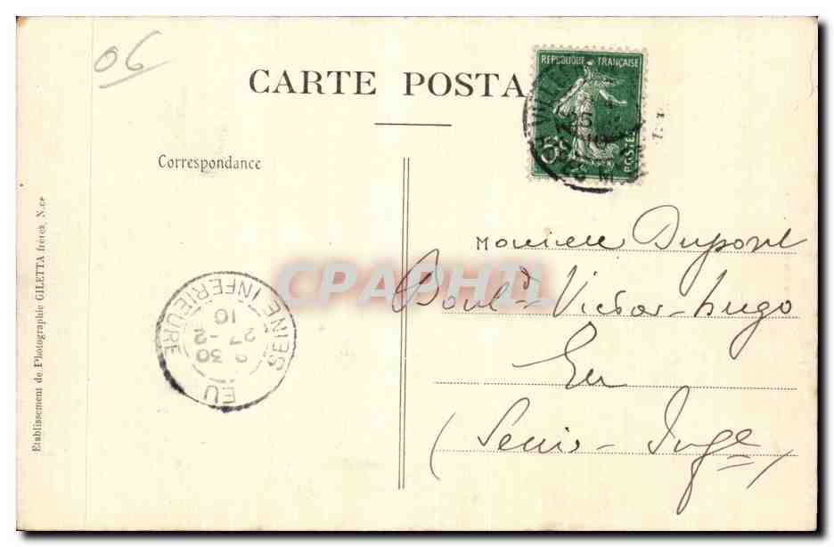 Saint Jean Cap Ferrat - Environs de Nice - Grand Hotel - CPA  — Rückseite