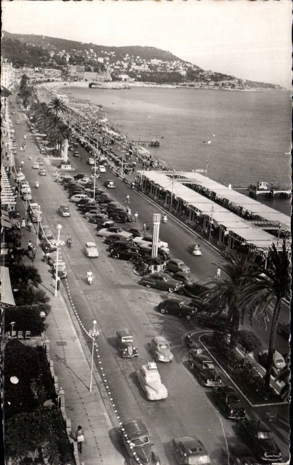 Nice - La Promenade des Anglais et le Mont Baron - CPA 