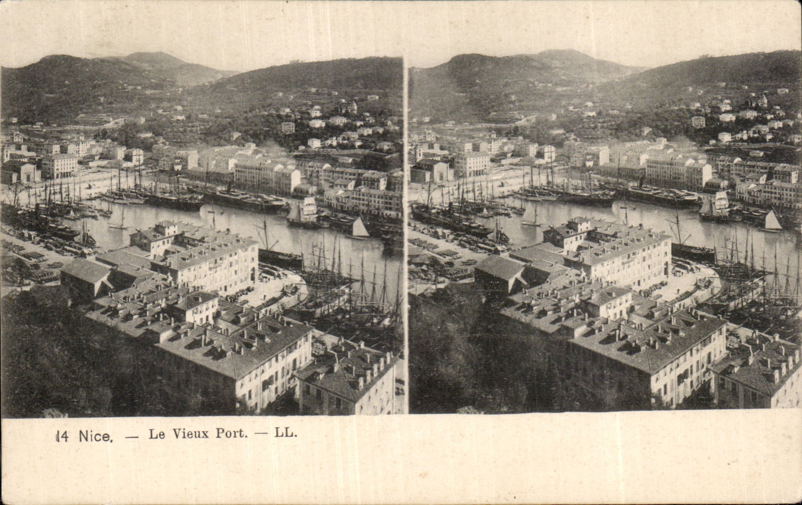 Nice - Le Vieux Port - Carte Stereoscopique - CPA 