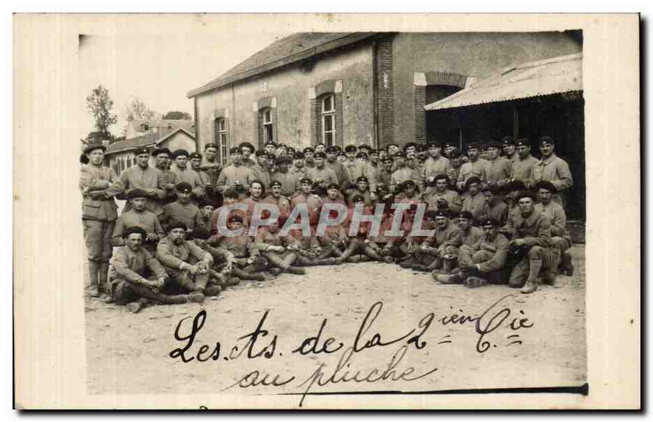Les CTS de la 2ème Cie au pliuche — photographie militaire — sans éditeur ni numéro de série visible