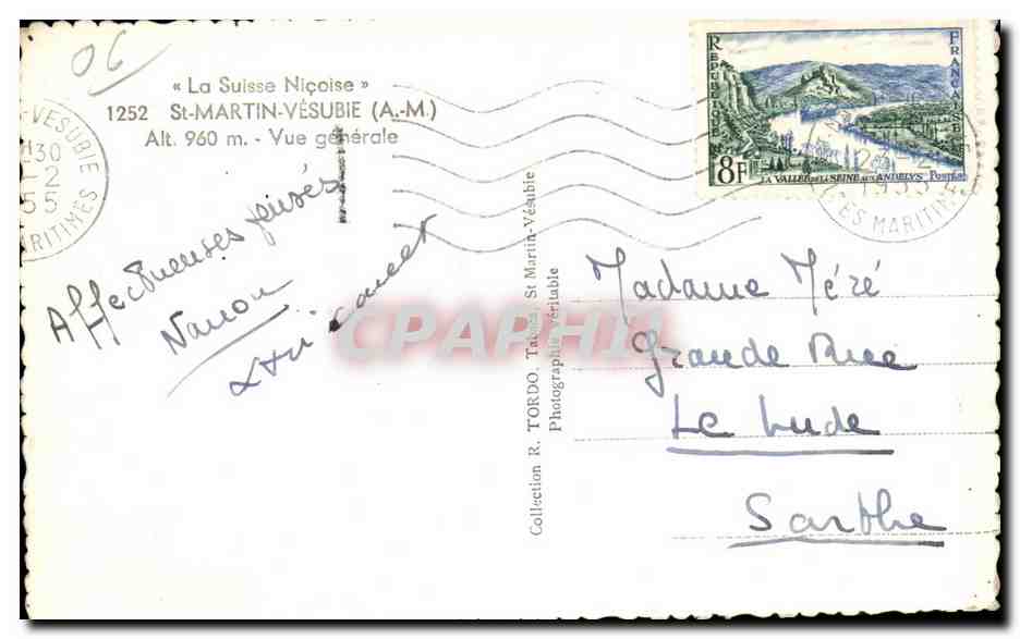Saint Martin Vesubie - Vue Generale - CPA  — Rückseite