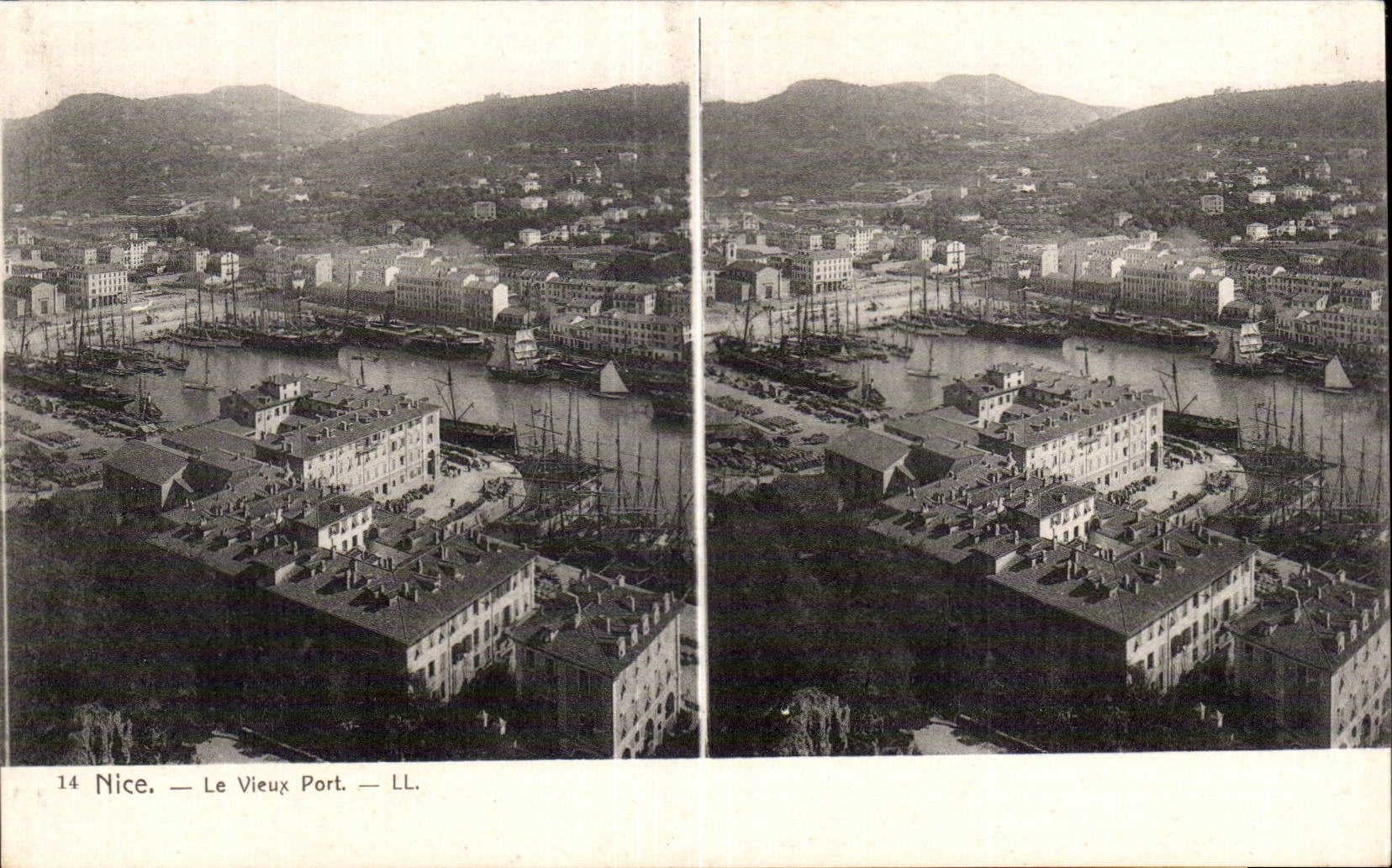 Nice - Le Vieux Port - Carte Stereoscopique - CPA 