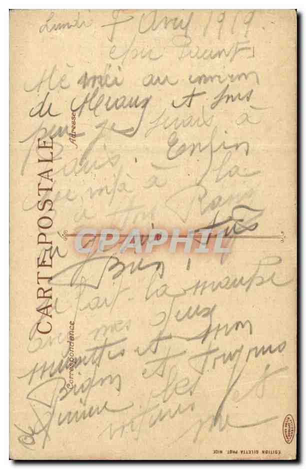 Nice - Promenade des Anglais - CPA  — Verso