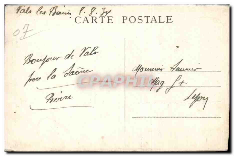 VALS-les-BAINS — Le casino — éditeur inconnu, n° 16 — Rückseite