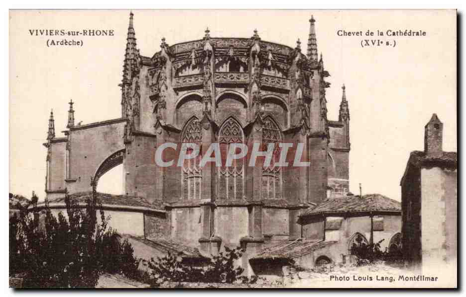 Viviers sur Rhone - Chevet de la Cathedrale - CPA