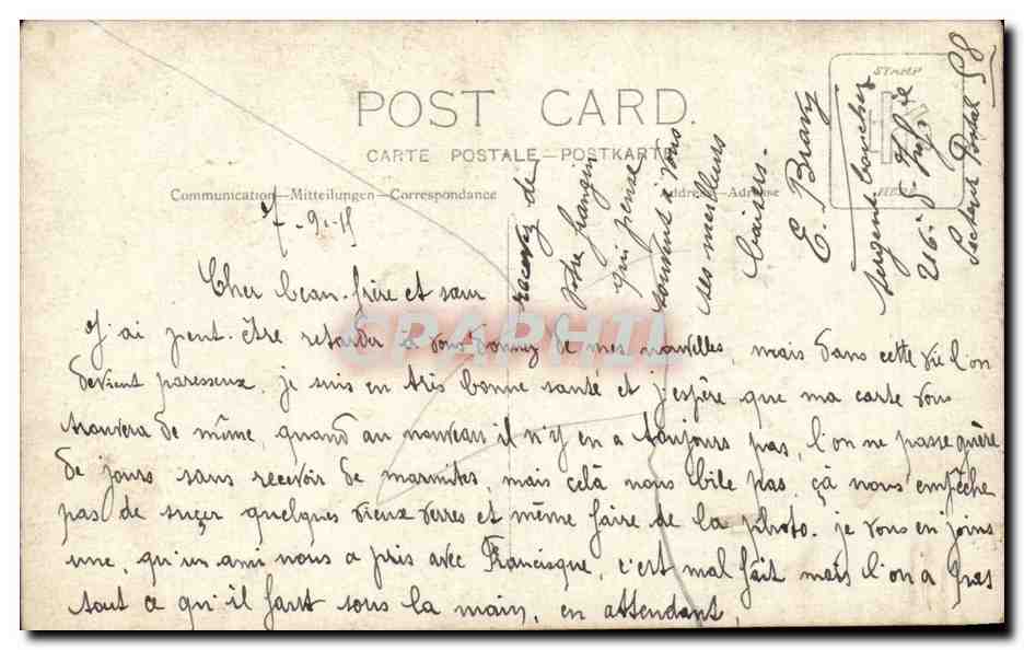 CARTE PHOTO Militaria Soldats — Rückseite