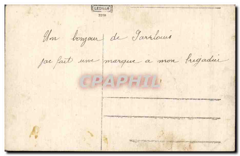 CARTE PHOTO Militaria Soldats — Verso