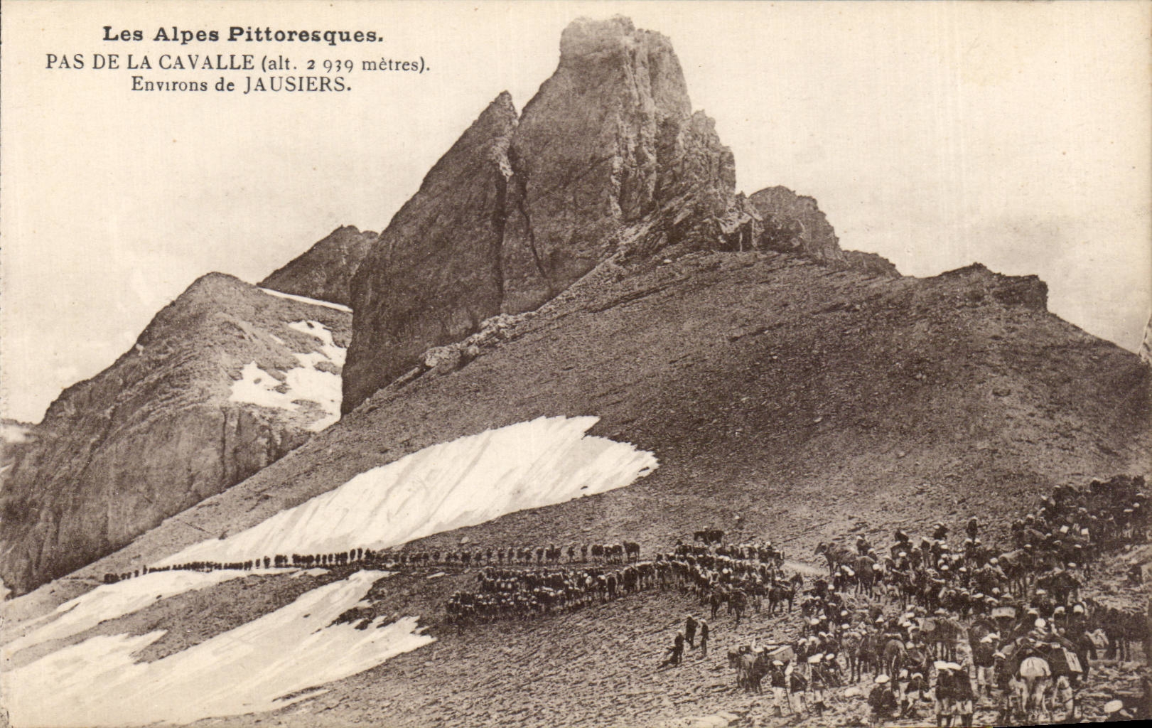 Pas de la Cavalle - Environs de Jausiers Chasseurs alpins Militaria - CPA 