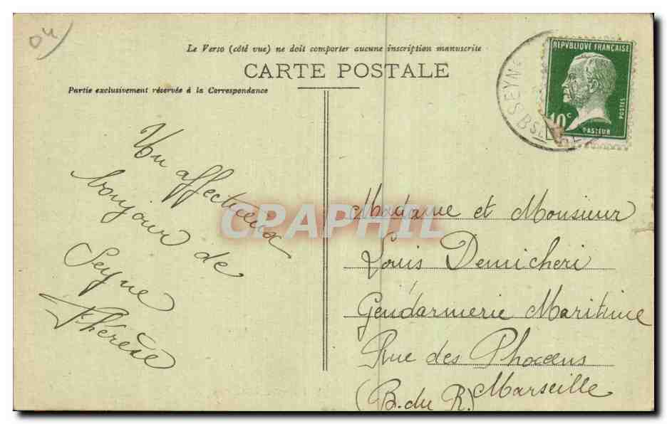 Seyne les Alpes - Vallee et Montagne du Puy - CPA  — Verso