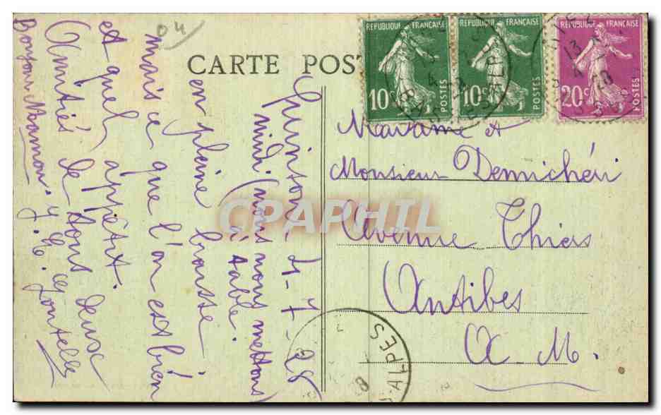 Quinson - En promenade sur le Remous - CPA  — Verso