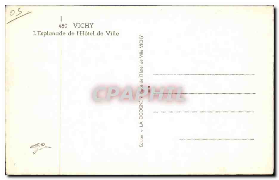 Vichy - L Hotel de Ville - CPA — Verso