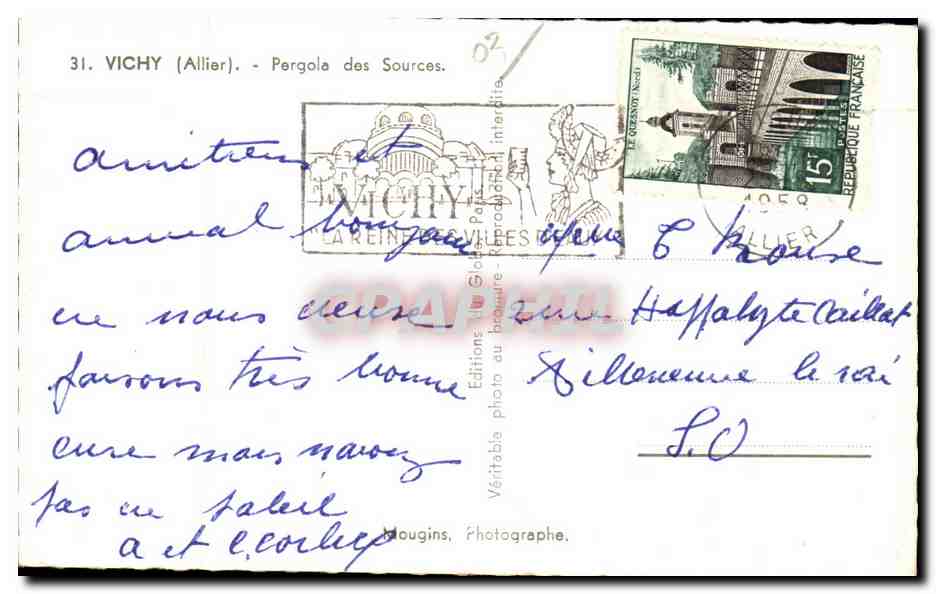 Vichy - Pergola des Sources - CPA — Verso