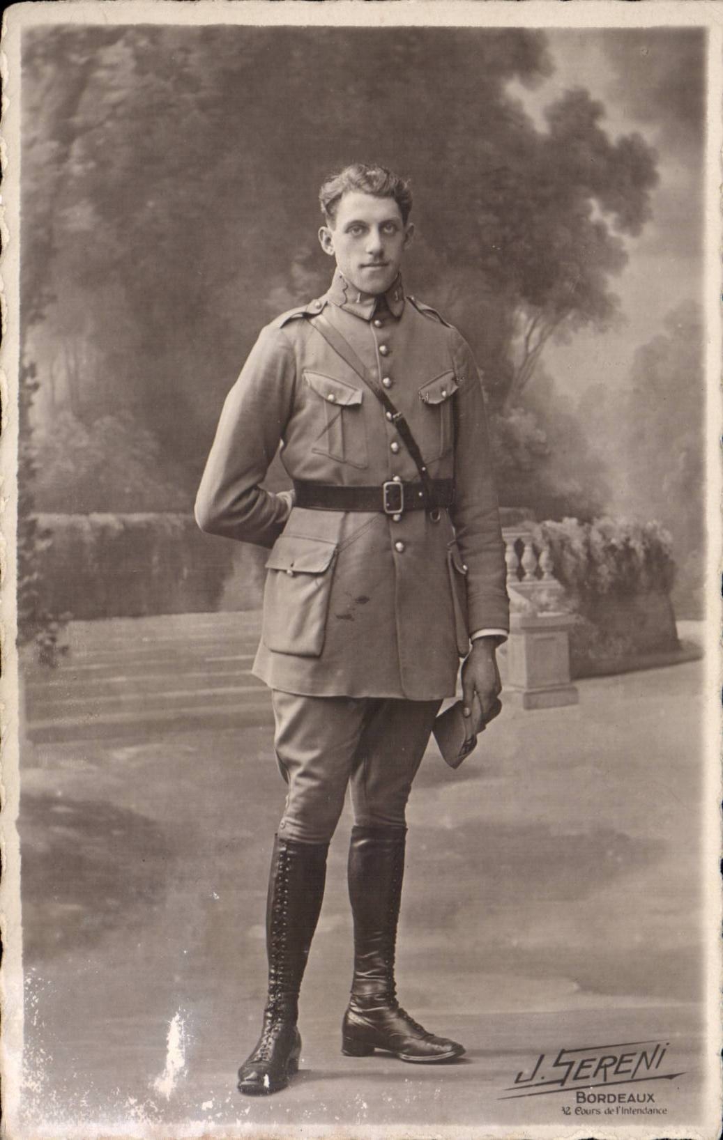 CARTE PHOTO Militaria Soldat Sereni Bordeaux