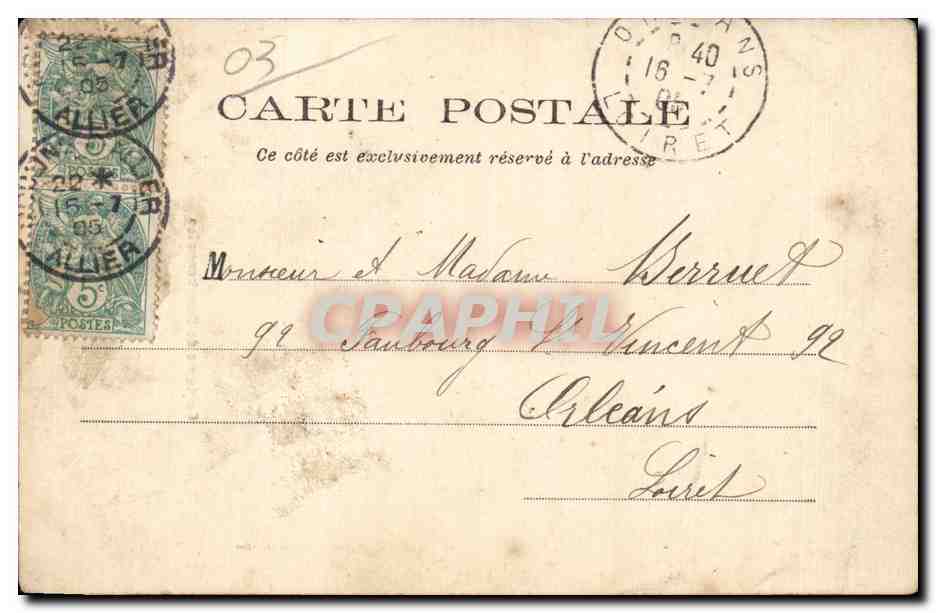 Folklore - Costume de Boubonnaise - Femme - CPA  — Verso