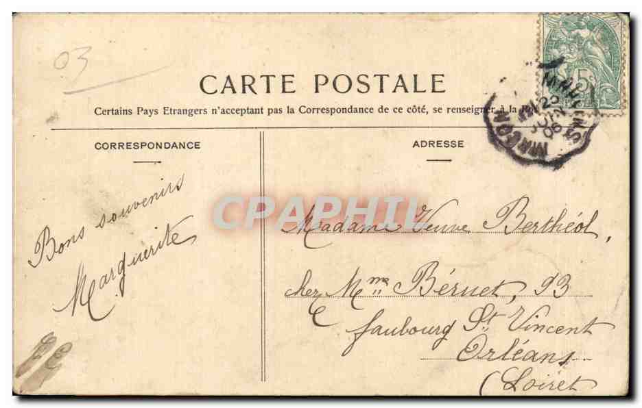 Dompierre sur Bresbe - Pont sur la Bresbe - CPA  — Rückseite