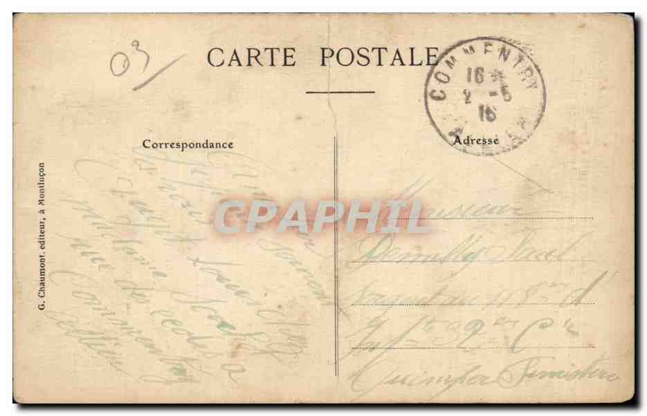 Montlucon - Louis Coulon - Mouleur aux Usines - Longueur de la Barbe - 3 -35 - longest beard - CPA — Rückseite